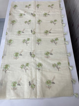 Mul chanderi embriodery saree MSH289