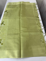 Tissue silk saree with embroidery MSH240