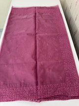 Organza saree with embroidery - MSH429 Magenta