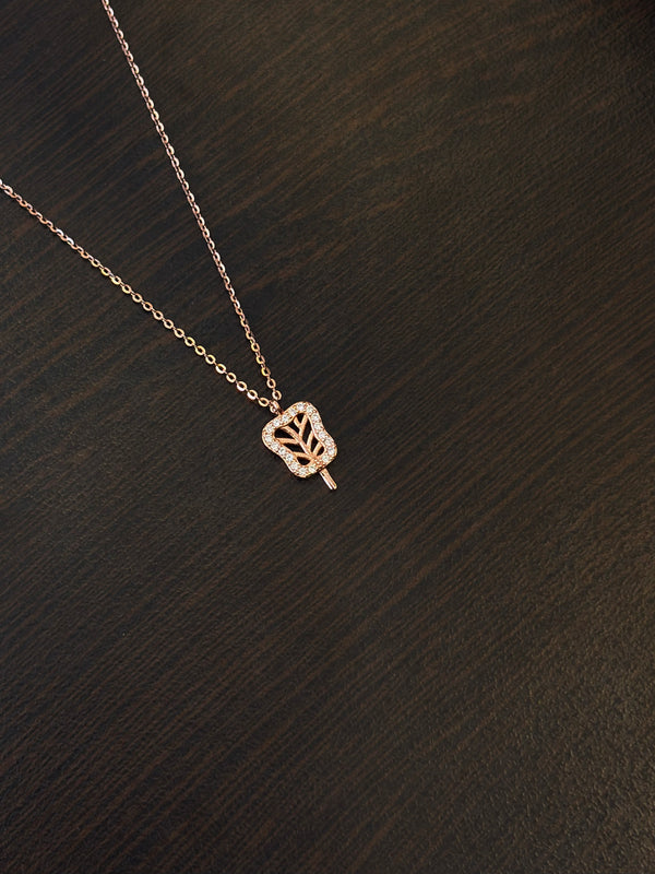 Elara 92.5 RoseGold Necklace EL271