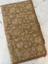 Malai chanderi saree with embroidery work MSM890 Taupe
