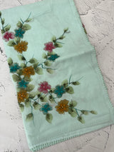 Kota saree with Digital Floral Print with Sequin Embellishment MS14953 PastelBlue