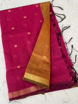 Maheshwari silk cotton saree with zari weaving MMJ764