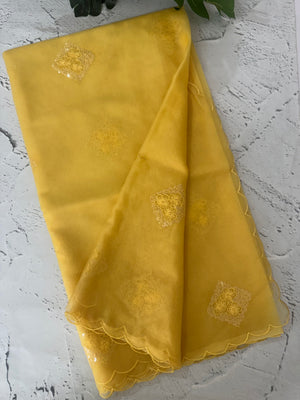 Organza saree with embroidery - MSH375