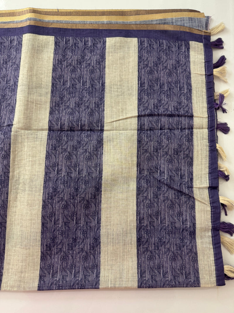 Digital printed semi Linen Saree MLS615- 25