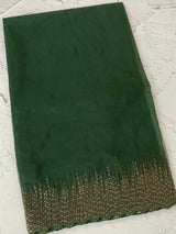 Semi Organza saree with embroidery borders - MSH296