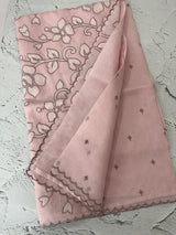 Silky kota applique work saree MSK15039