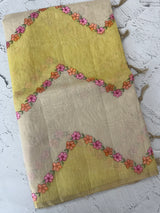 Soft Jute tissue saree with embroidery MJT671