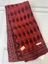 Hand block printed pure kota doria saree MBKD459