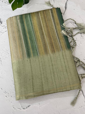 Multi color Semi soft silk saree with borders MSS590