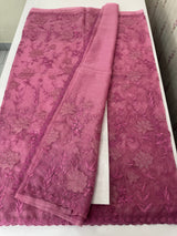 Soft organza saree with applique and thread work - MSH956 (2) Magenta