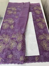 Soft Organza saree with thread work - MSH910 Purple