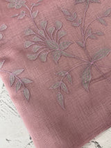 Tissue chanderi saree with applique work MSH699 - OnionPink
