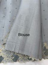 Satin finish kosa tussar saree with cutwork - MSH205