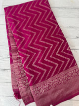 Semi Banarasi Georgette saree MKGS721 RaniPink