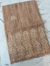 Soft Tissue kota embroidery saree MSK4660 DustyPeach