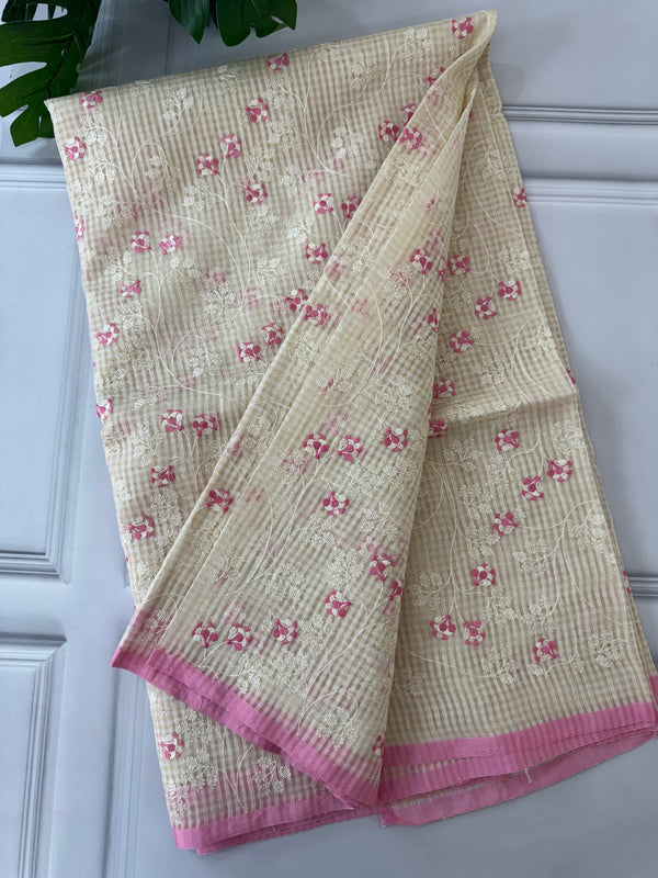 Cotton silk embroidery saree MCES673