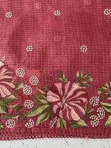 Silky kota embroidery saree MSK4333