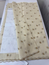 NetKota Applique work saree  MS6798- Beige