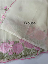 Mul chanderi embriodery saree with scalloped borders MSH176