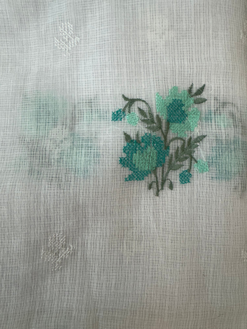 Silky kota embroidery saree MSK654