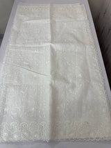 Premium Kota Moonga checks saree with embriodery MSH277 - White(2)