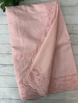 Mul chanderi saree with applique borders MSH111 Pastel PeachPink