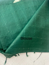 Semi tussar saree with applique work and embroidery MTS3711