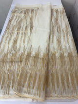 Semi organza saree with thread work - MSH910 Offwhite