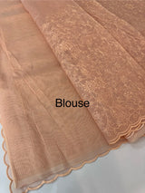 NetKota thread work saree MSH106 - Pastel Peach