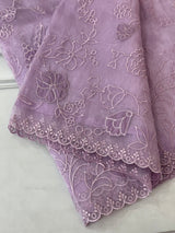 Tissue Organza Applique work saree MS14053