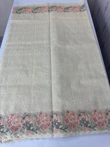 Phulkari NetKota embroidery saree - MSH107 Offwhite to Peach
