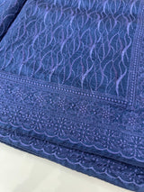 Blended tussar saree with thread work MTS9078 - DarkBlue