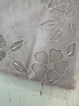 Mul chanderi saree with applique borders MSH111- DuskyLavender