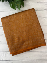 Semi katan Banarasi saree in antique zari weaving - MSKB899 Mustard