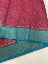 Banarasi semi katan saree with contrast border SHKNTNM