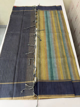 Multi color Semi silk saree with borders MSS489