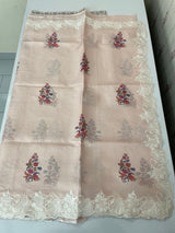 Soft kota checks saree with prints & embroidery borders - MS5643