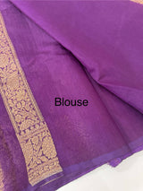 Semi banarasi saree with zari buttas - MBS6754