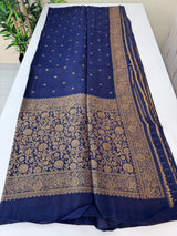 Banarasi Tussar georgette saree  - SMHCSHY RoyalBlue