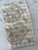 Check Mul chanderi saree with applique work MSH164- White to PowderBlue