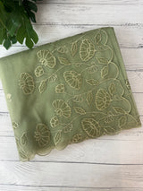 Viscose Organza saree with applique work-MSH103 DuskyGreen