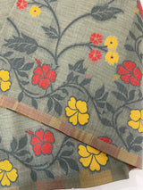 Jamdani silk Cotton Saree with thread work  MSJ790