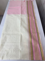 Onam special Semi chanderi silk saree with blouse- MSF567 (5)