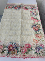 Phulkari NetKota Embroidery and digital printed saree - OffWhite MS6001