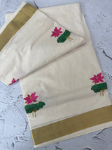 Kerala cotton saree - ‘’Thamara”