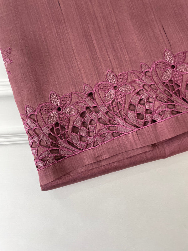 Matka cutwork Tussar silk saree  MTS6578