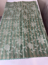 Tissue Silk applique work saree MSH133 Design 2 - JadeGreen