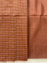 Semi tussar saree with thread work SBHMSH CinnamonBrown