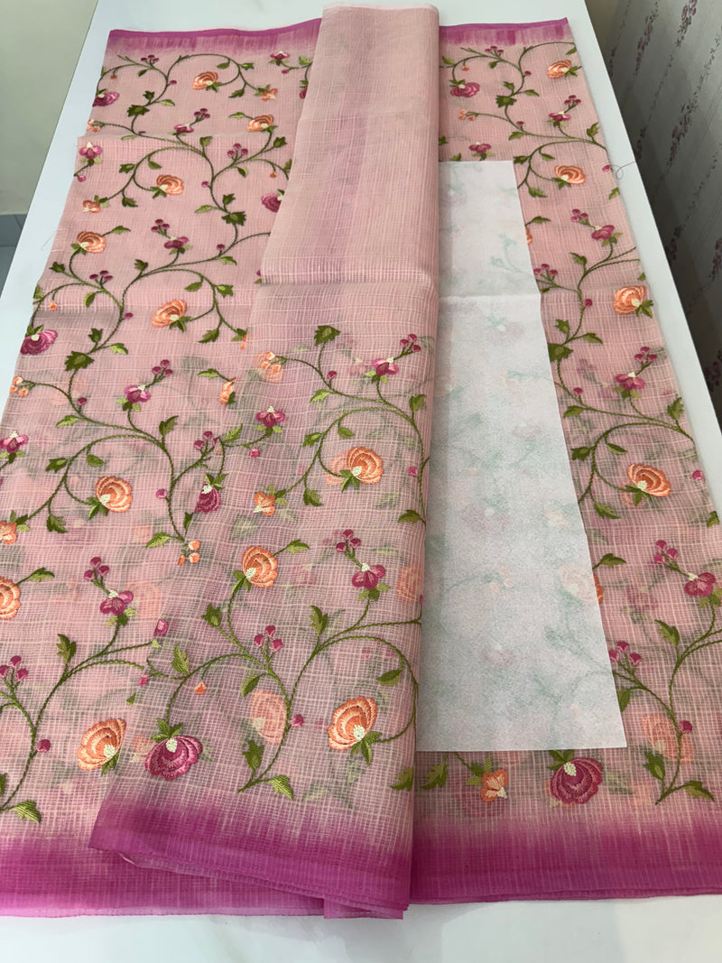 Soft kota silk saree with embriodery MS14809